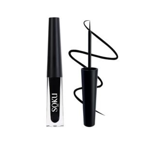 SOKU Eye Can See Intense Black Liquid Eyeliner | Long Lasting Up to 24 hours | Enriched with Castor Oil | Eyeliner Waterproof Smudge Proof (Uptown Girl) - 2.5 ml
