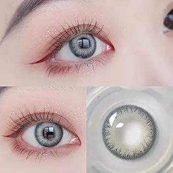 Colored eye contact lenses designed to enhance eye appearance and color