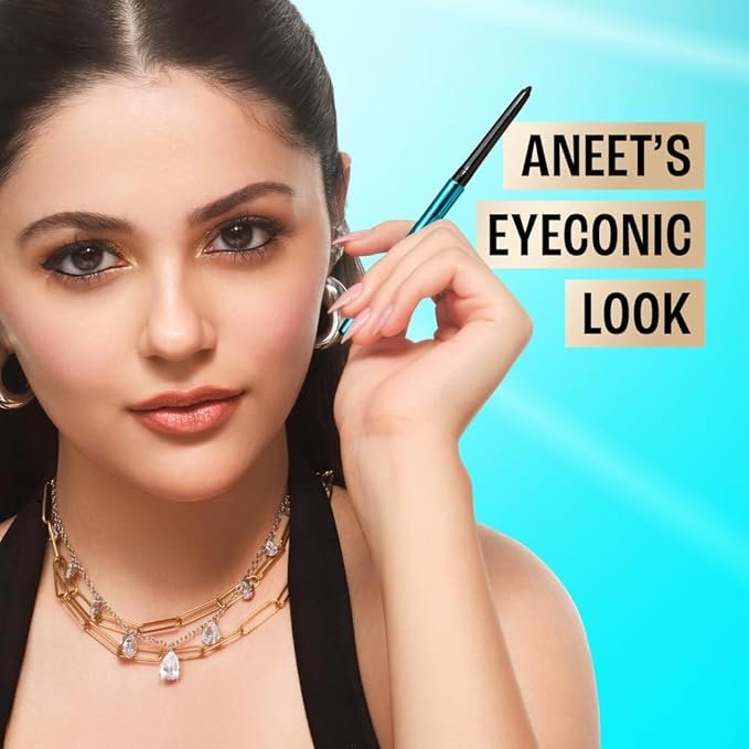 Lakme 9-5 Eyeconic Kajal, Deep Black, Smudgeproof and Waterproof that lasts upto 24H, for 2x dark pigment, 0.35g - Image 3