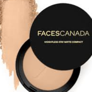 FACESCANADA Weightless Stay Matte Finish Compact Powder - Beige,9 G|Non Oily Matte Look|Evens Out Complexion|Hides Imperfections|Blends Effortlessly|Pressed Powder For All Skin Types, 62 Grams